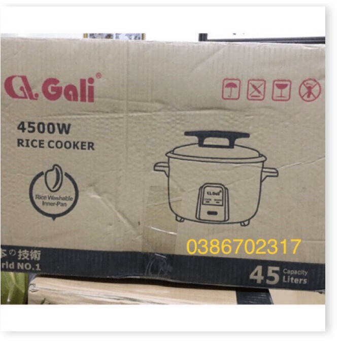 ❤️Nồi Công Nghiệp Đại 45L Gali 4500W Lòng Dày Nấu Cơm Ngon BH 12 tháng