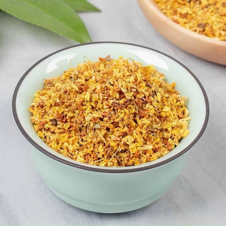 Trà hoa quế 35g pha trà làm bánh có màu vàng rất đẹp thơm ngon thanh mát hương trà đậm đà nồng nàn