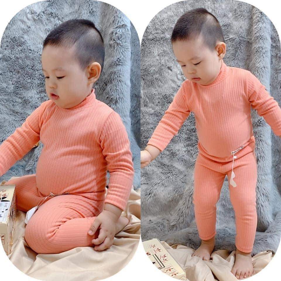 Bộ dài tay cho bé MinKy Mom len tăm BabyGao dài tay siêu mềm mịn
