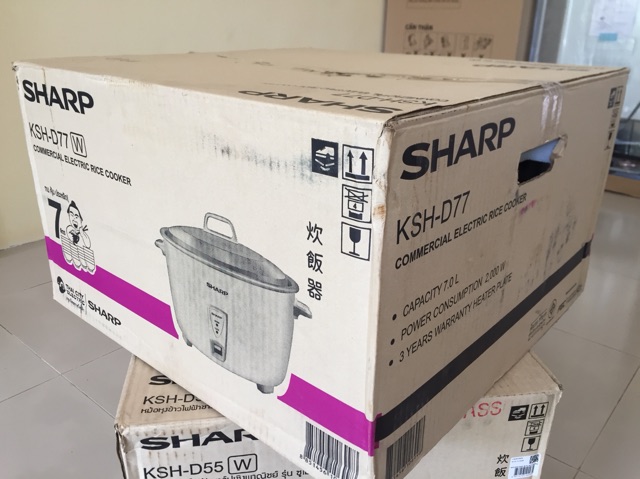 Nồi Cơm Điện Sharp 7lít KSH-D77, Hàng Nhập Thailand,nắp rời.