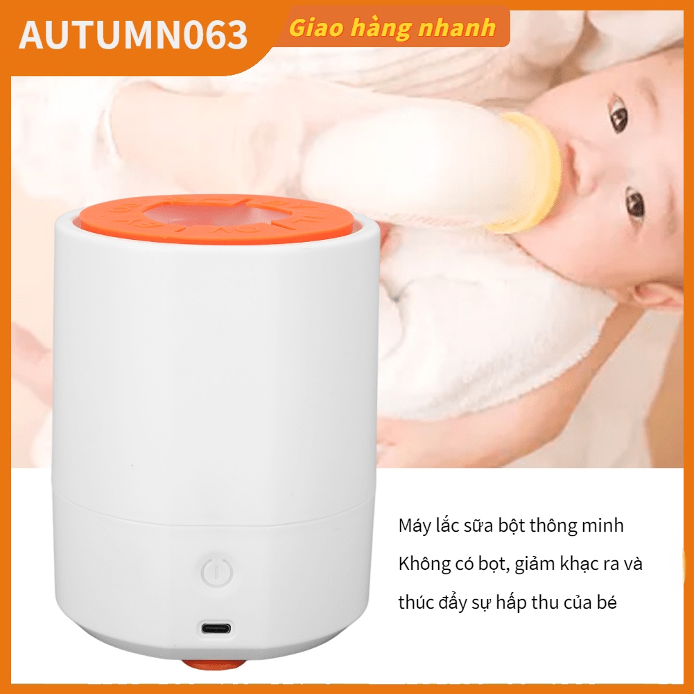 Máy Lắc Bình Sữa Tự Động Cho Bé Dùng Điện Tiện Lợi Xay Bột Hỗn Hợp Bằng Thao Tác Một Lần Bấm Autumn063