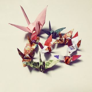 Hạc giấy xếp sẵn  mini (100 con)