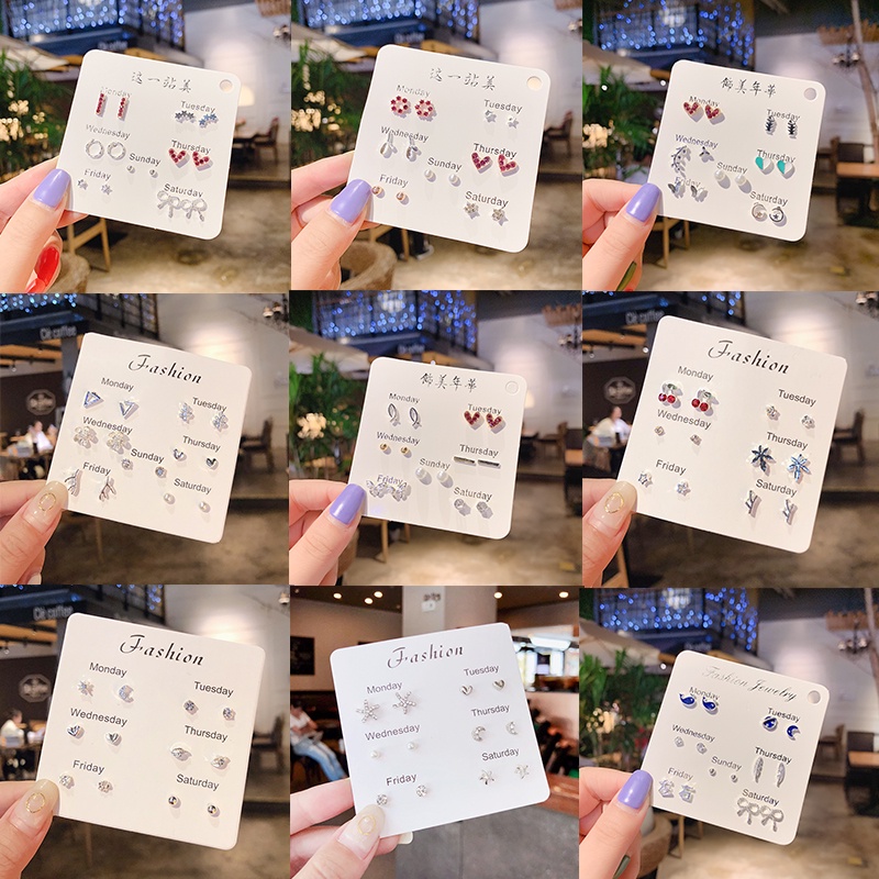 Korean Earrings Set  Minimalist Design Earring Set Fashion Earrings for Women