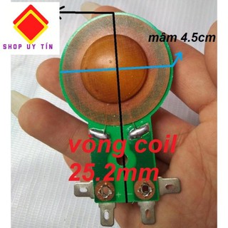Coil loa treble 25.2mm chiều dài thân coil đến cọc : 7.2cm giá 2 cái