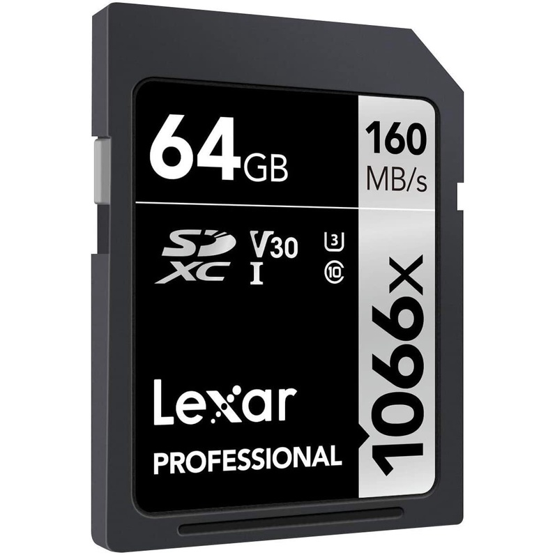 Thẻ nhớ Lexar Professional 1066x SDXC 64GB UHS-I, U3, V30, Class 10 sử dụng cho máy ảnh