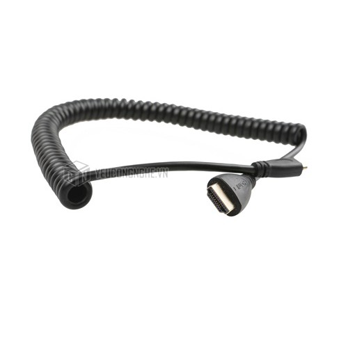 Cáp HDMI ra micro HDMI kết nối cổng máy quay, màn hình dạng lò xo xoắn HD-001