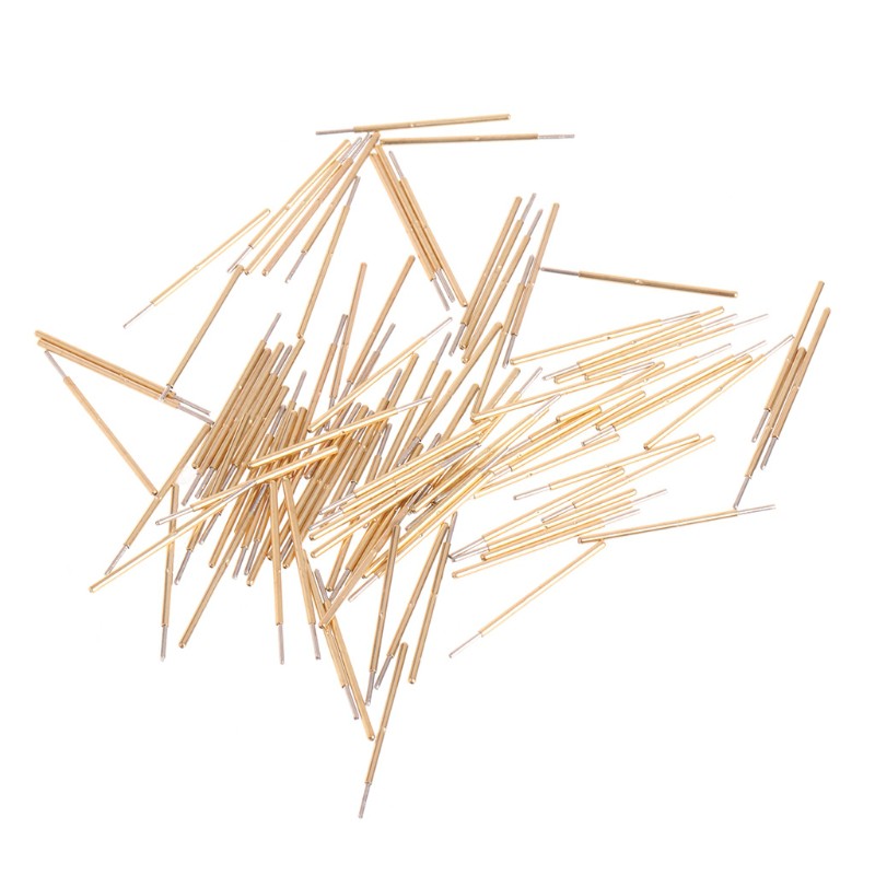 SEL♥100 Pcs Spring Test Probe Pogo Pin P50-Q1 Dia 0.68mm Length 16mm Gold
