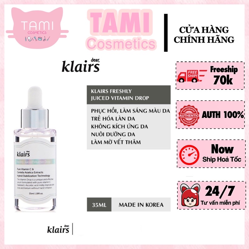 Klairs Freshly Juiced Vitamin Drop - Tinh Chất Vitamin Tươi
