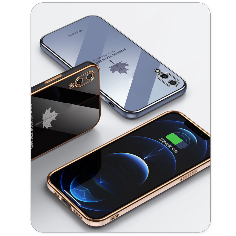 Ốp lưng huawei y7 pro 2019 Ốp Điện Thoại Họa Tiết Lá Phong Cho huawei Y7 2019 Y7 Prime 2019 FY