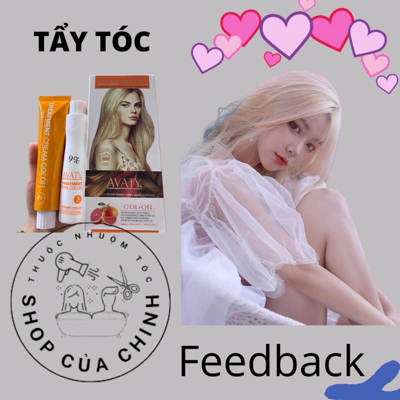 Thuốc TẨY TÓC tặng kèm OXY TRỢ NHUỘM không xót da đầu ,mùi thơm