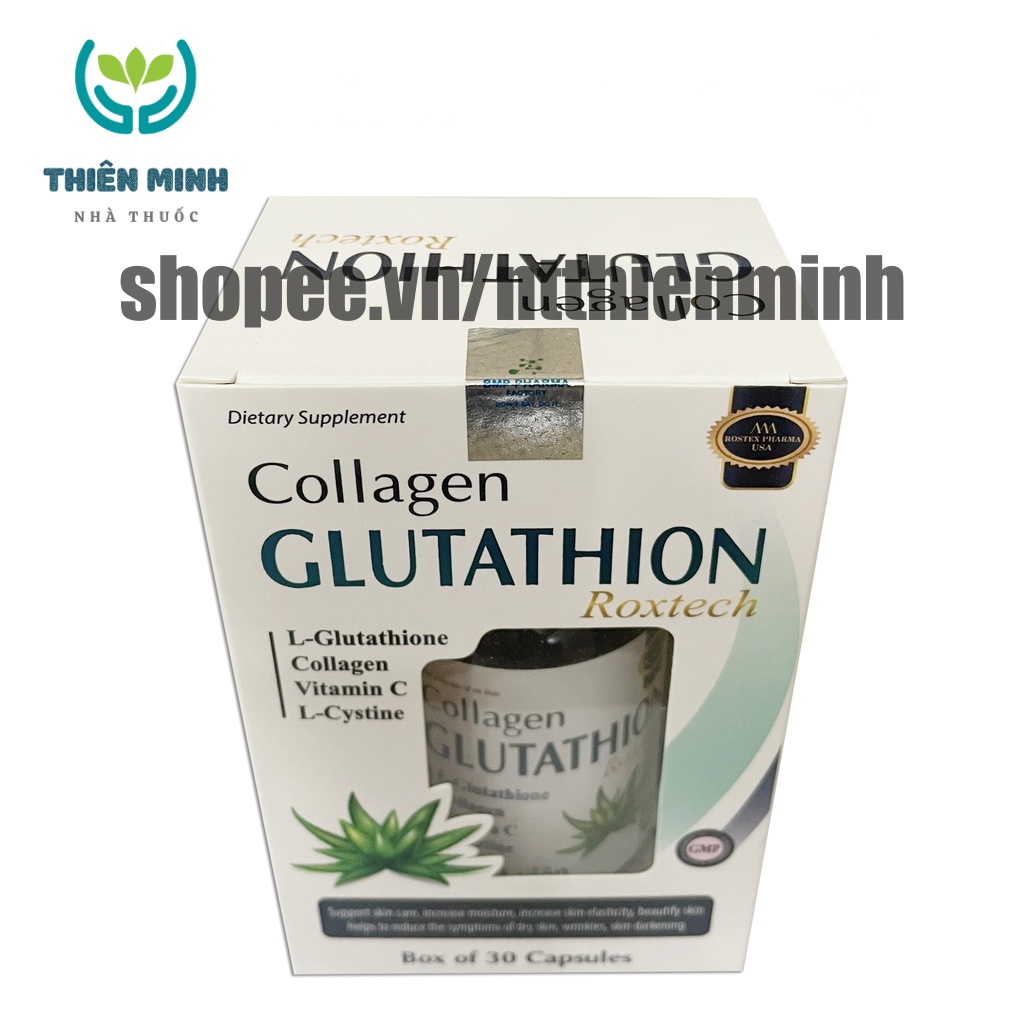 Viên uống đẹp da COLLAGEN GLUTATHION GOLD hỗ trợ làm đẹp, trắng sáng da, bô sung nội tiết tố nữ - Hộp 30 viên