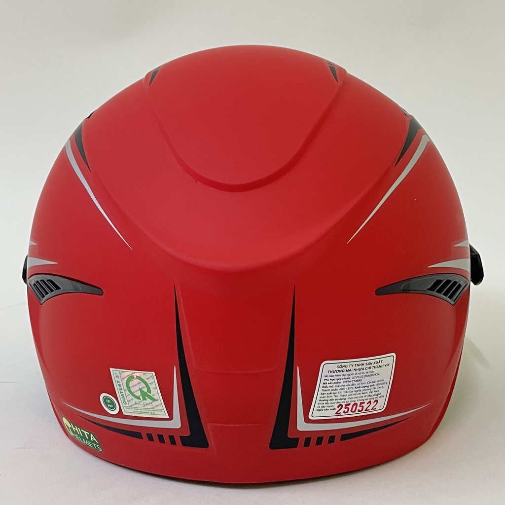 Mũ Bảo Hiểm 1/2 Đầu CHITA HELMETS CT30(K) tem Sọc