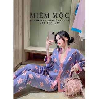 ❤️freeship❤️ đồ bộ ngủ lụa pijama dài tay mặc nhà sang chảnh