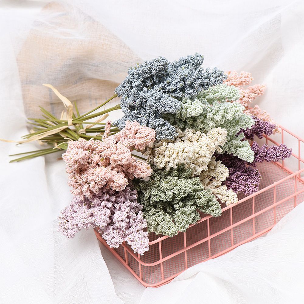 Set 6 nhánh cây berry nhân tạo nhiều màu sắc tuỳ chọn dùng để trang trí nhà cửa / tiệc cưới