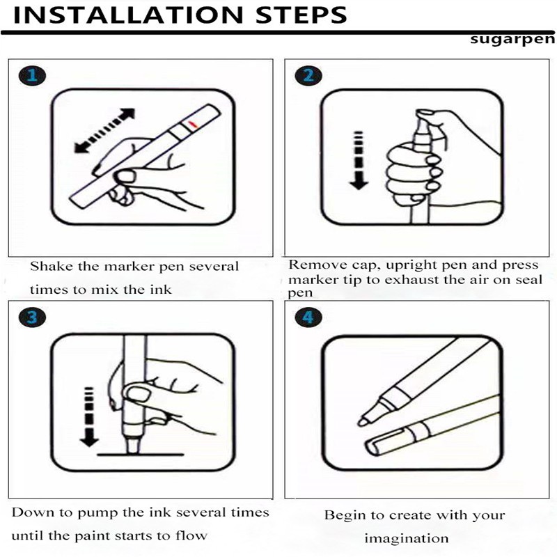 Bút Vẽ Đánh Dấu Vĩnh Viễn Bằng Cao Su Chống Nước 9 Màu Cho Xe Máy