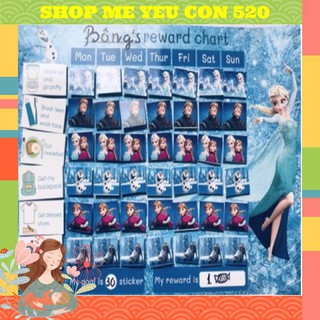 Bảng thành tích khen thưởng - Reward chart cho bé .