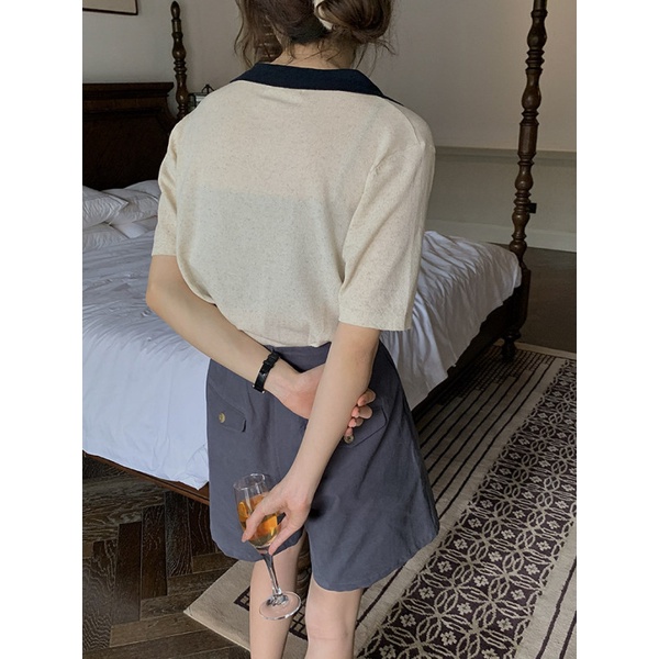 Áo Sweater Tay Ngắn Dáng Rộng Thời Trang Mùa Hè Dễ Phối Đồ Cho Nữ | BigBuy360 - bigbuy360.vn