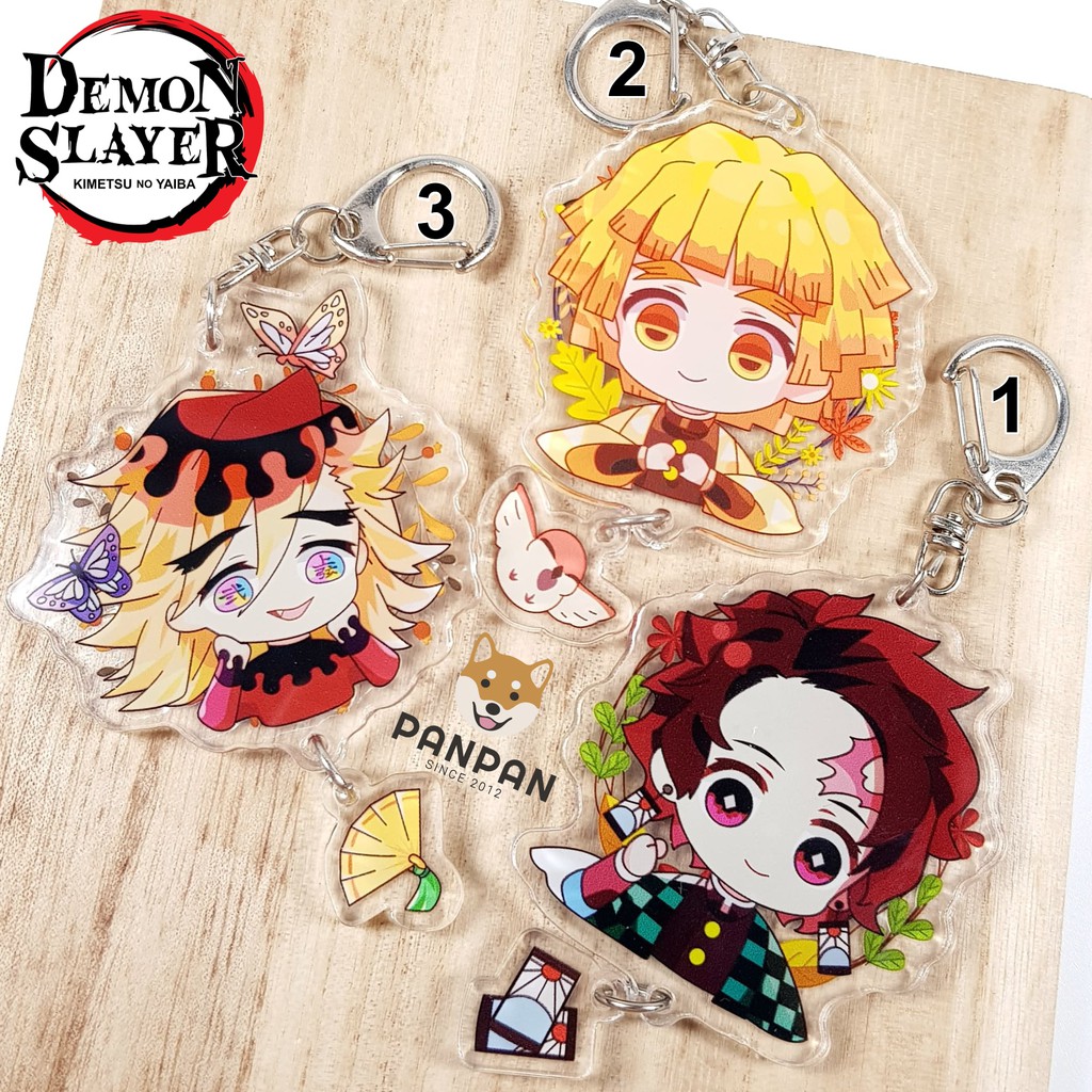 Móc khóa mica Anime Kimetsu no Yaiba TREO 2 (6cm)