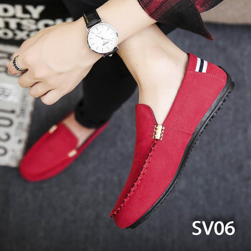 [ GÍA SẬP SÀN] Giày Lười Nam Cao Cấp Phong Cách Thời Trang [ Xanh navy- SV04, Đen-SV05, Đỏ Tím-SV06 ] | BigBuy360 - bigbuy360.vn
