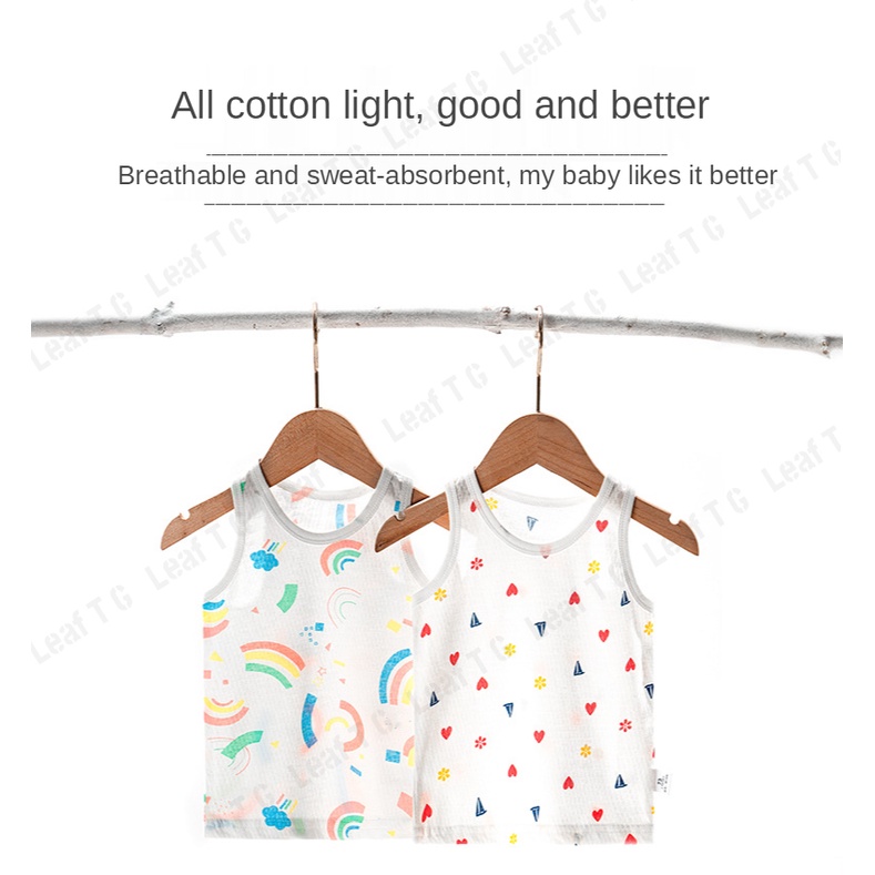 Set áo sát nách phối quần short vải cotton in hình hoạt hình thời trang xinh xắn cho bé 0-36 tháng tuổi