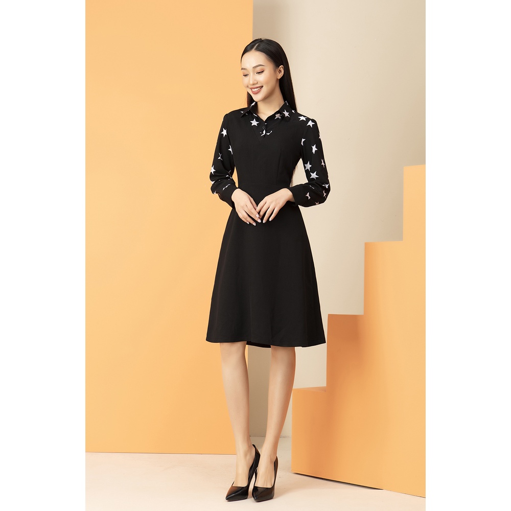 Váy Công Sở Nữ Cao Cấp LUPERI Dáng Xòe Nhẹ Nhàng, Cổ Đức Lịch Sự Trẻ Trung LFV3117