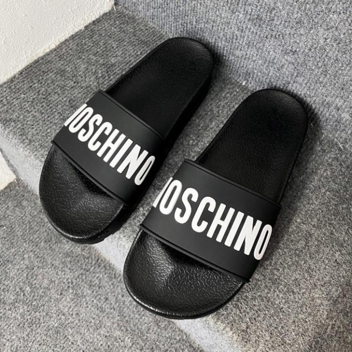 Dép Moschino Đế Cao Su 5 Cm - Dép Quai Ngang Nam Nữ Thời Trang Hottrend 2022