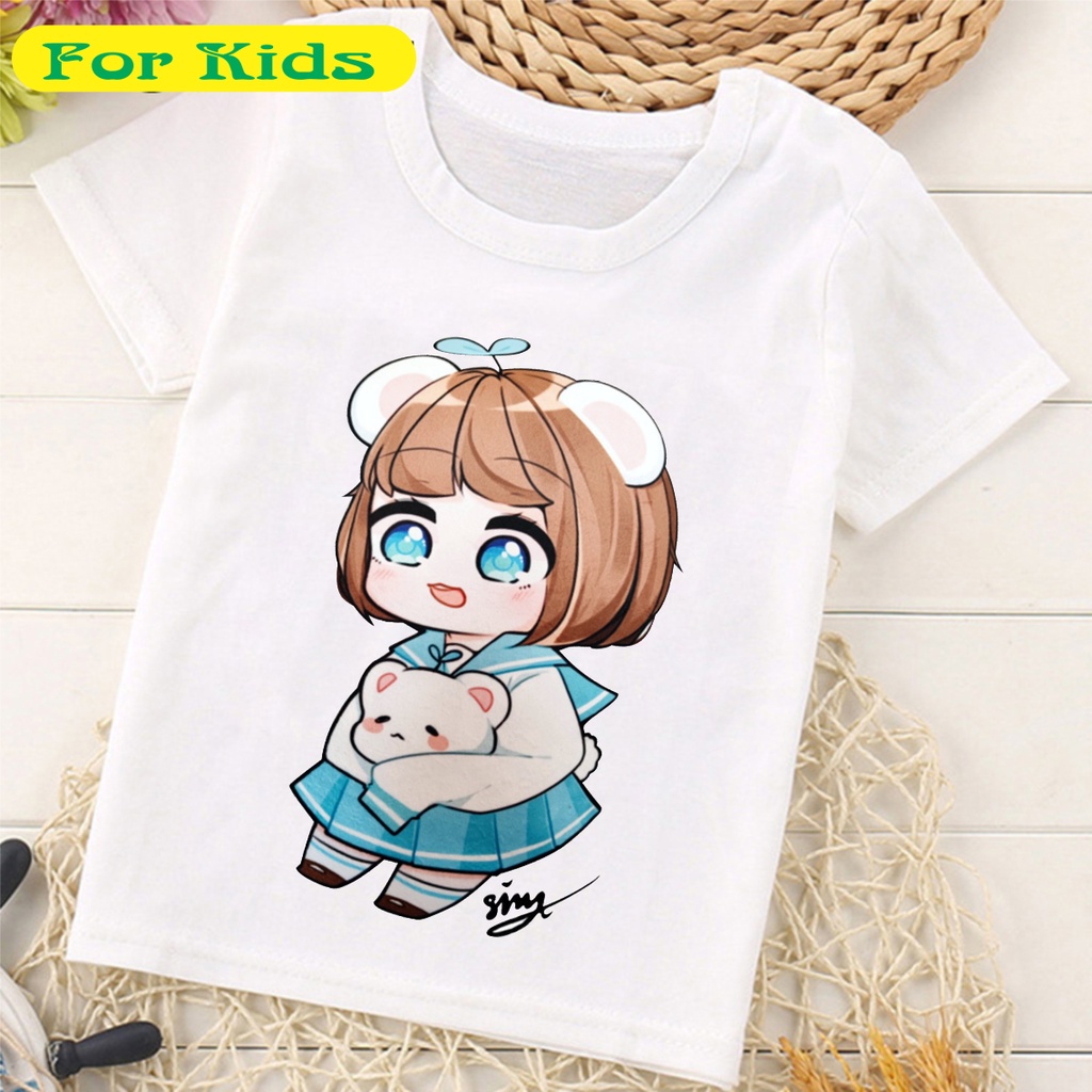 Áo thun trẻ em bé 2 màu hồng trắng in hình hero team cực hot