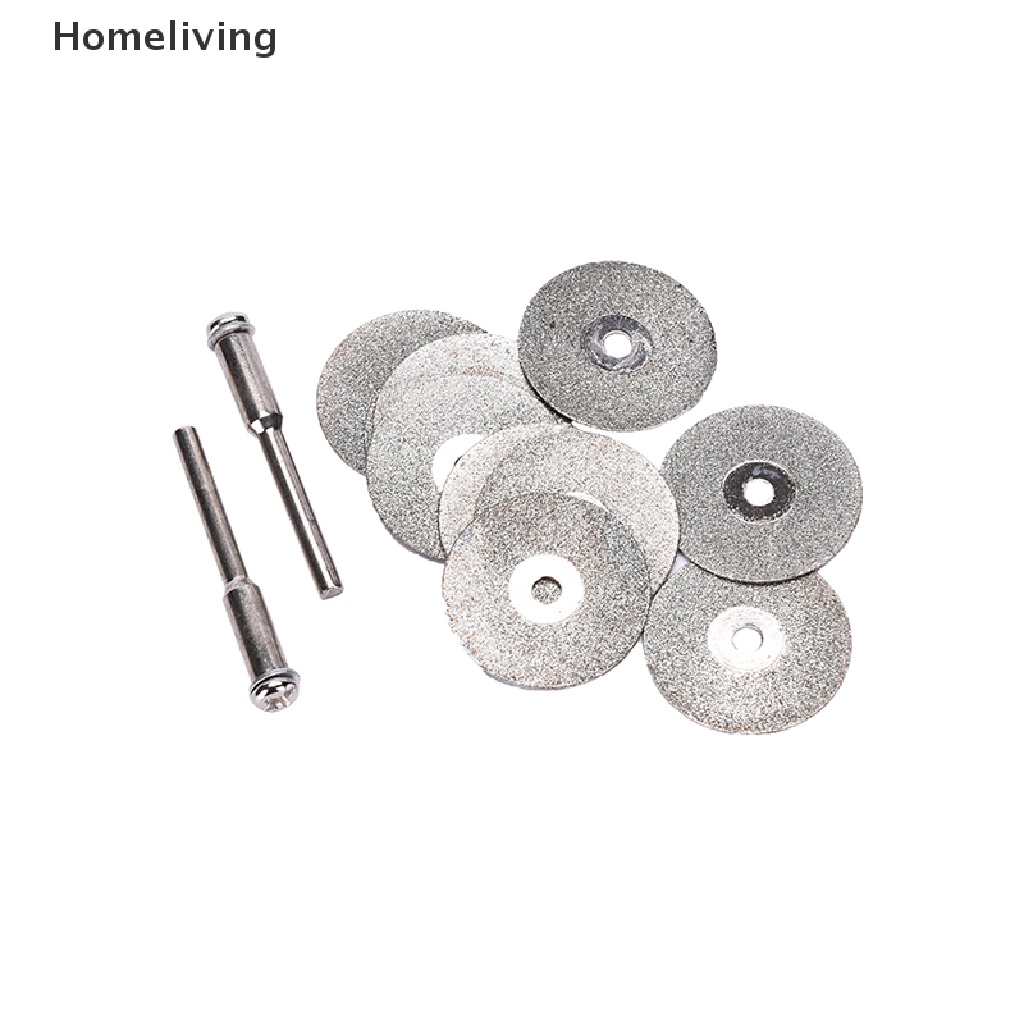Bộ 10 Lưỡi Cắt Kim Cương 22mm + 2 Trục Khoan Dremel