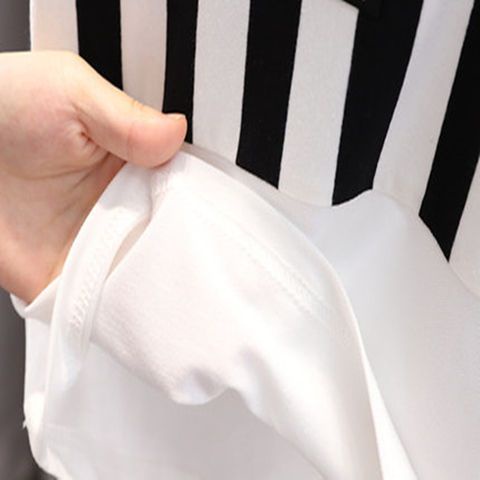 Áo Thun Cotton Mỏng Tay Ngắn Họa Tiết Kẻ Sọc Phong Cách Mới Cho Bé Trai