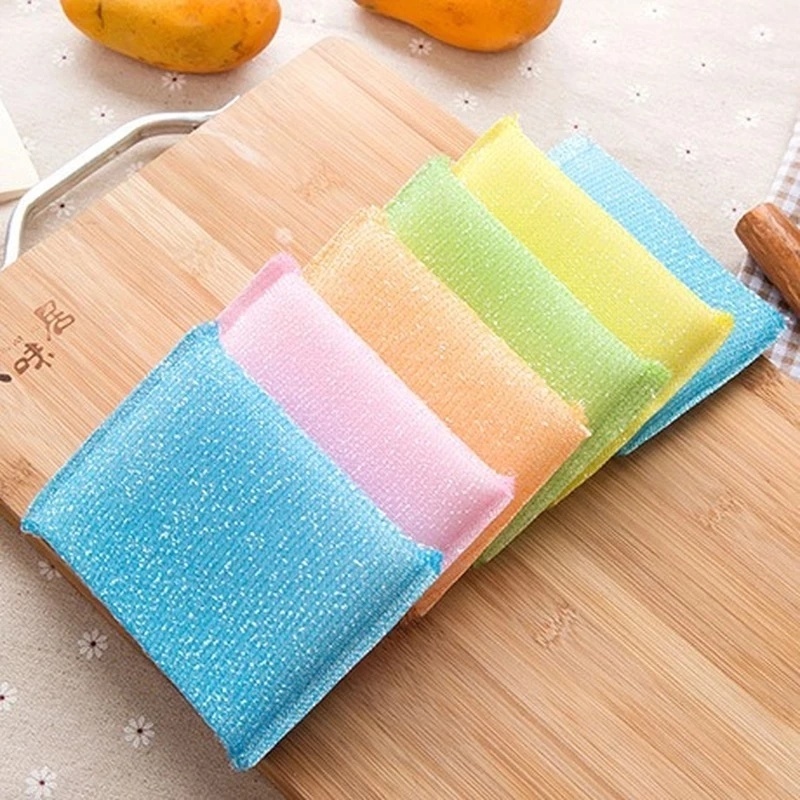 Set 4 Miếng Bọt Biển Rửa Chén Hai Lớp Thấm Hút Tốt Chống Dính Tiện Dụng