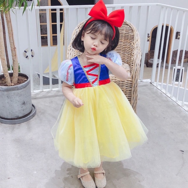 [ VIDEO ẢNH THẬT ]  VÁY ĐẦM CÔNG CHÚA BẠCH TUYẾT MẪU MỚI CHO BÉ SNOWWHITE DRESS