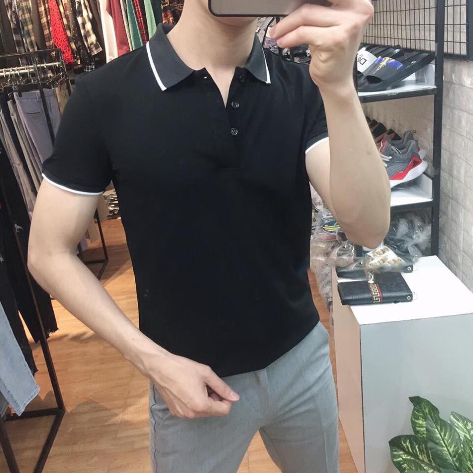 Áo Phông Nam Nữ Polo Có Cổ Siêu Đẹp - Áo Polo Nam Nữ Unisex Aristino - Phối viên đẹp, vải mềm, co giãn, mặc siêu mát | BigBuy360 - bigbuy360.vn