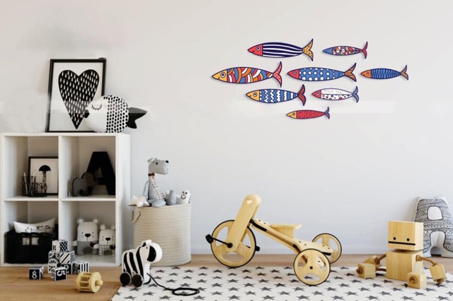 Decor cá treo tường fomex 5mm dày dặn