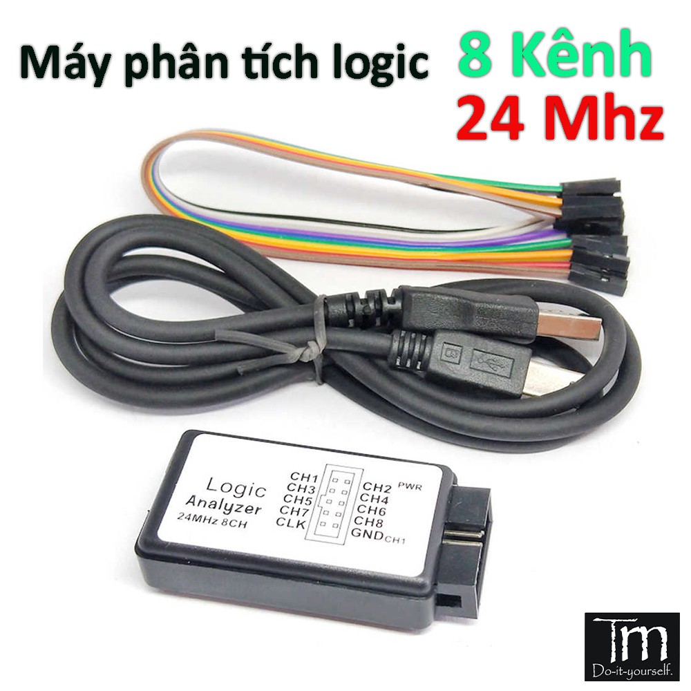 USB Phân Tích Tín Hiệu Số Logic 24Mhz 8 Kênh Logic Analyzer