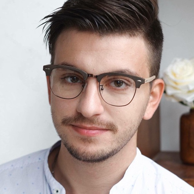 Gọng Kính Vuông Nửa Viền Gỗ | BigBuy360 - bigbuy360.vn