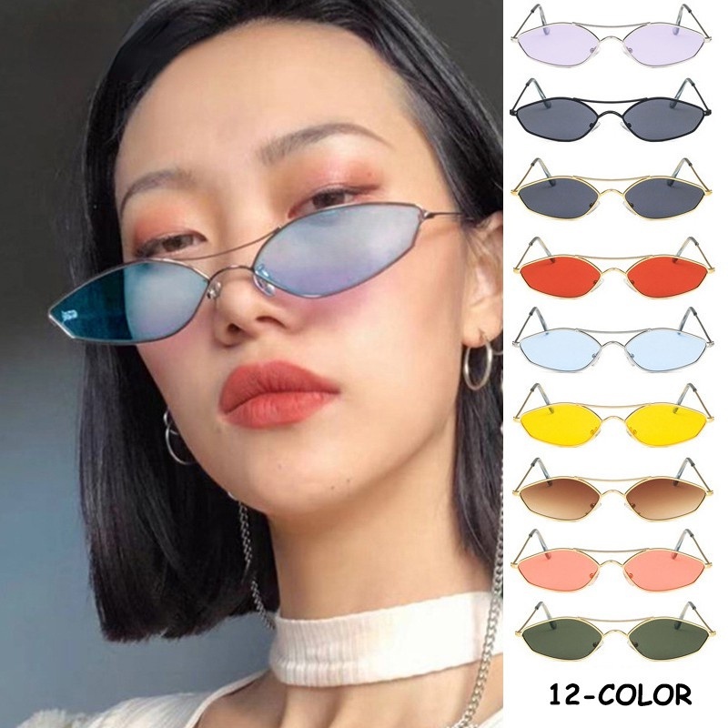 Mắt kính gọng kim loại tròn thời trang cho nam nữ