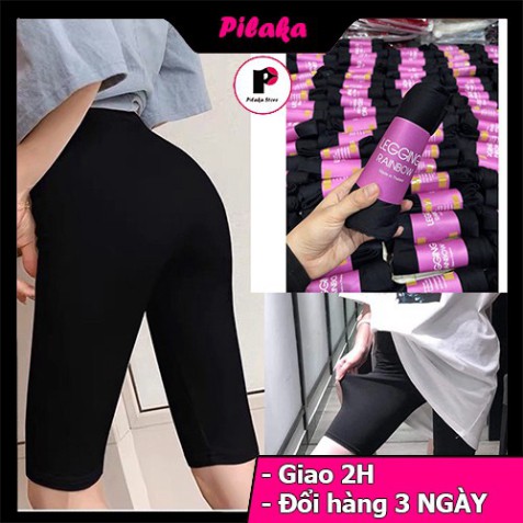 [GIAO 2H] [GIÁ SỈ] Quần legging lửng co giãn 4 chiều, cao cấp thun ngố nữ, dáng ôm