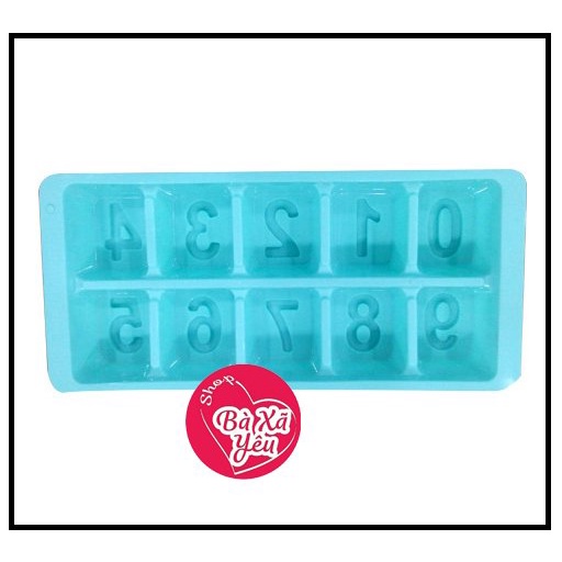 Combo 5 khuôn khay làm đá , rau câu hình số - BX3943