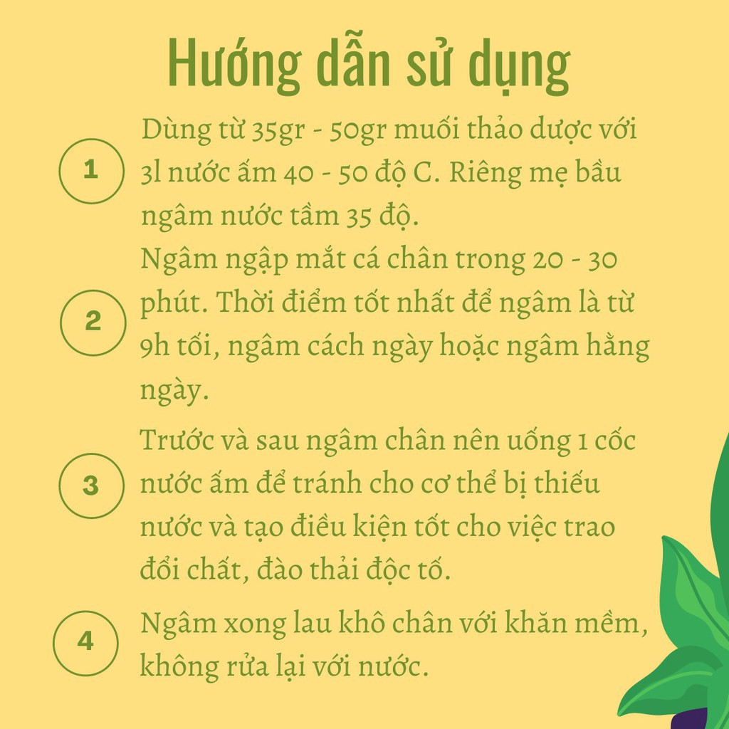 Muối thảo dược ngâm chân Set 10 túi muối ngâm chân thảo dược Greene (Handmade)