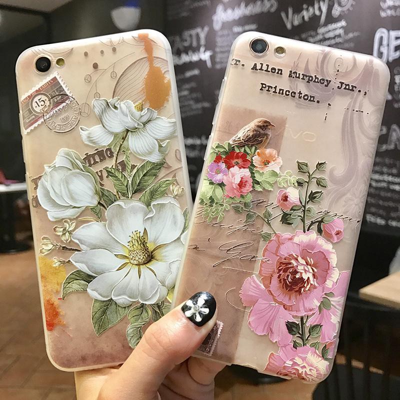 Ốp hoa châu âu iPhone 6 6s 6 plus 6s plus 7 7 plus 8 8 plus x xr xs max 11 pro max 3D đẹp sang trọng a01