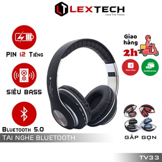 Tai nghe chụp tai headphone bluetooth không dây pin 12 tiếng LexTech TV33 cho smartphone ipad máy tính bảng macbook