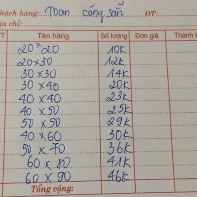 Toan căng sẵn 40*40