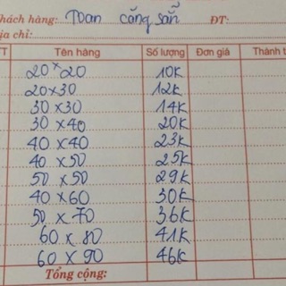 Toan căng sẵn 40*40
