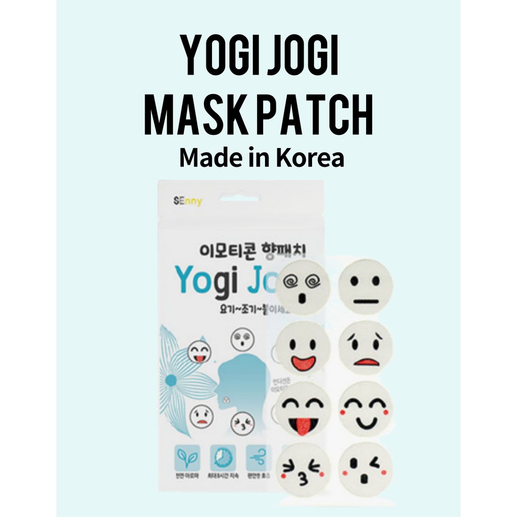 Yogi Jogi Mask Patch - Natural Aroma Mask Refresher (8PCS) (Face Mask Refresher&Aroma Patch) - [Made in KOREA]