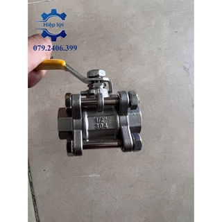 Van bi inox 3 thân gạt tay - Van khóa bi inox gạt tay 3 thân
