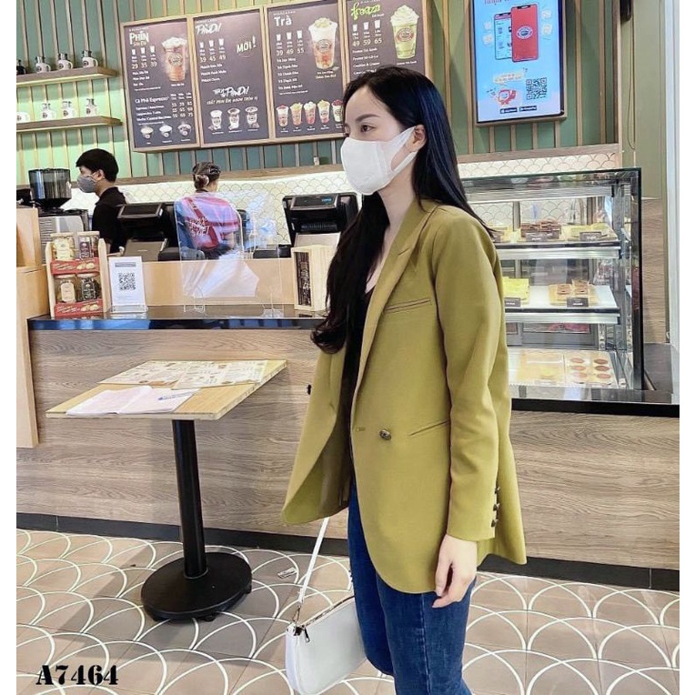 ÁO VEST XANH CỐM HÀNG THIẾT KẾ KÈM ẢNH THẬT