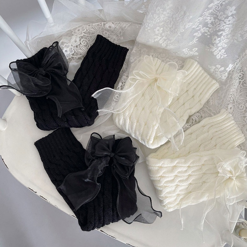 Tất Dệt Kim Dài Dáng Rộng Ấm Áp Xinh Xắn Phong Cách Lolita