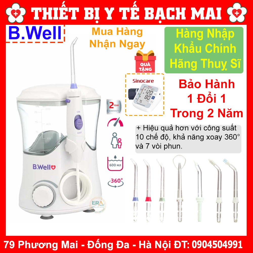 [Tặng Máy Đo Huyết áp] Mua Máy Tăm Nước Gia Đình B Well WI-922 10 Chế