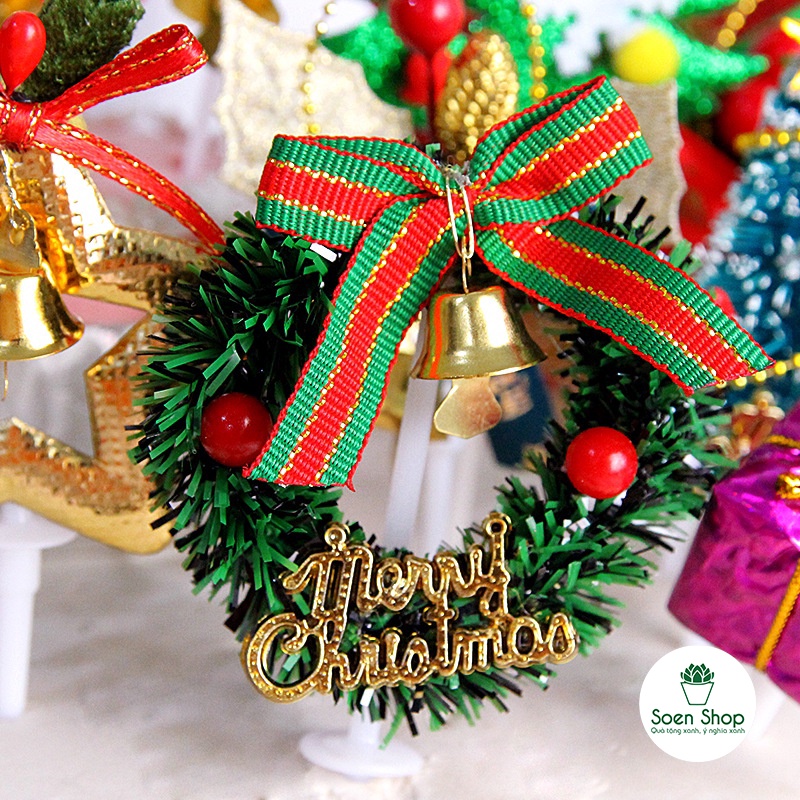 |FREESHIP| Phụ kiện TAG MERRY CHRISTMAS trang trí Noel, Giáng sinh- Phụ kiện trang trí cây xanh để bàn làm việc