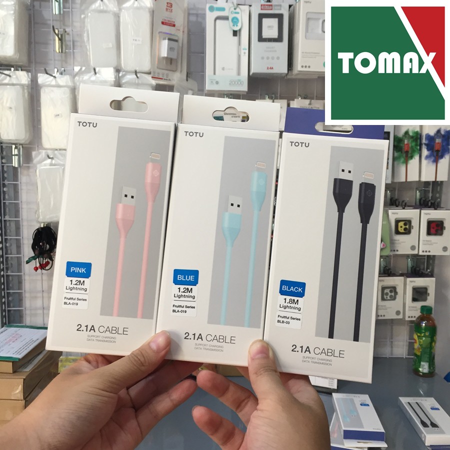 Cáp Sạc Iphone Lightning Chính Hãng TOTU Hỗ Trợ Sạc Nhanh 7/7plus/8/8plus/x/xr/xs/11promax/12/12Pro/12Promax[Tomax Shop]